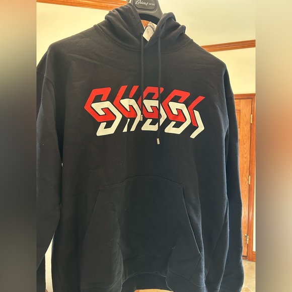 Gucci Other - Men's Gucci mirrored print jersey, cotton hoodie size large made in Italy